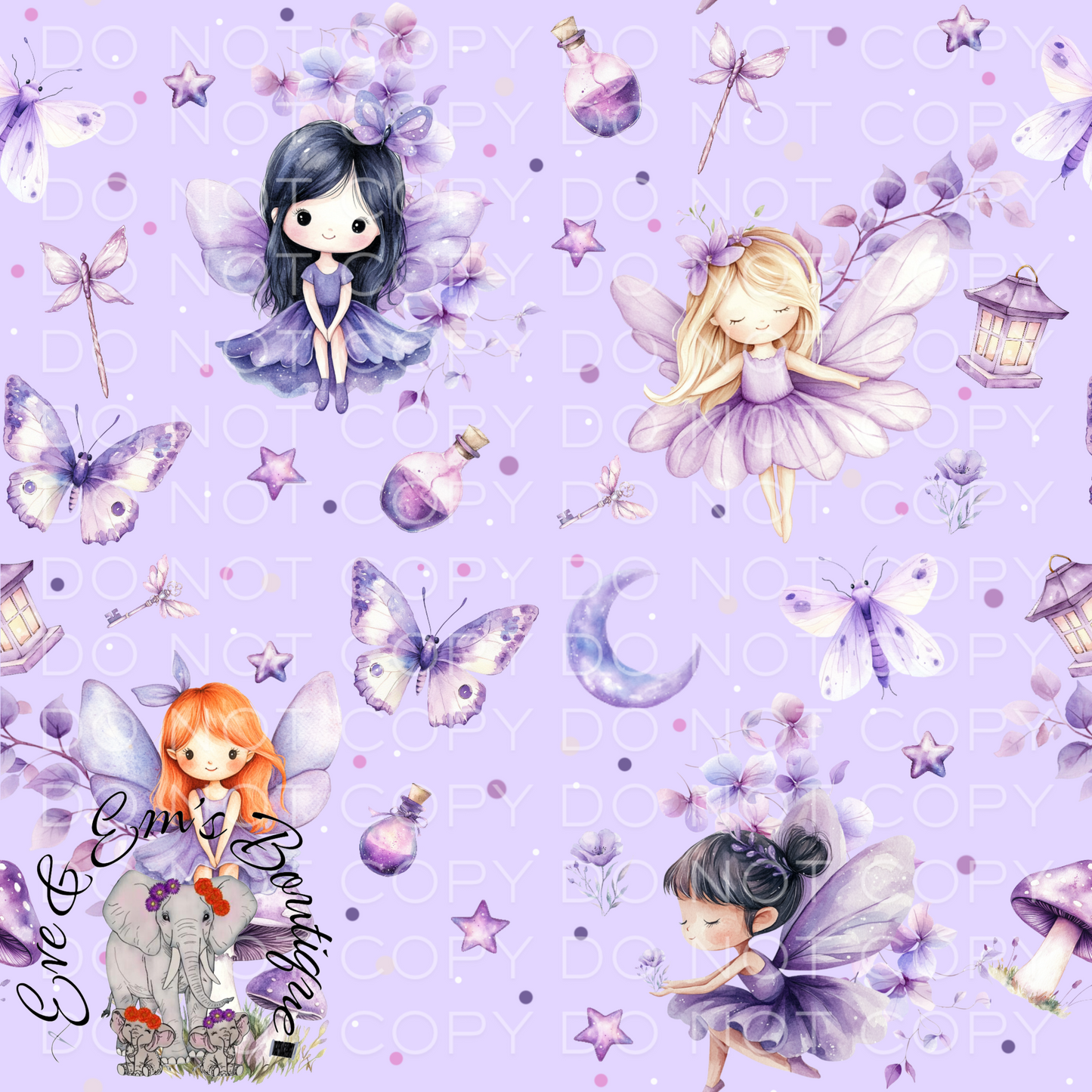 Whimsical Purple Fairies