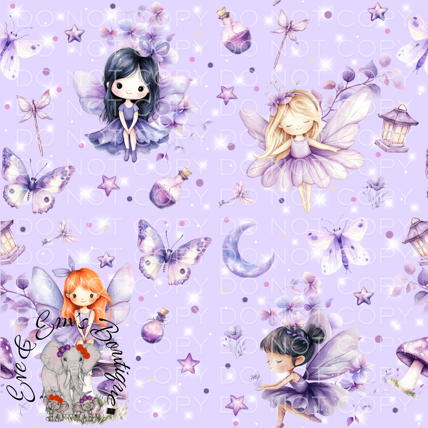 Whimsical Purple Fairies