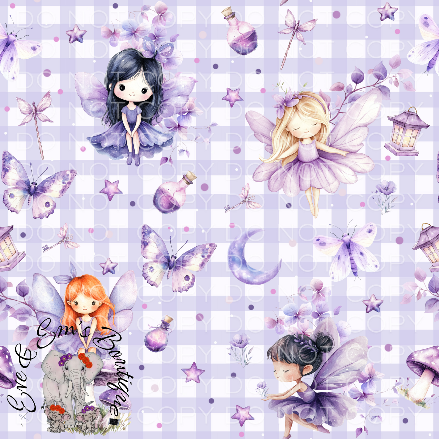 Whimsical Purple Fairies