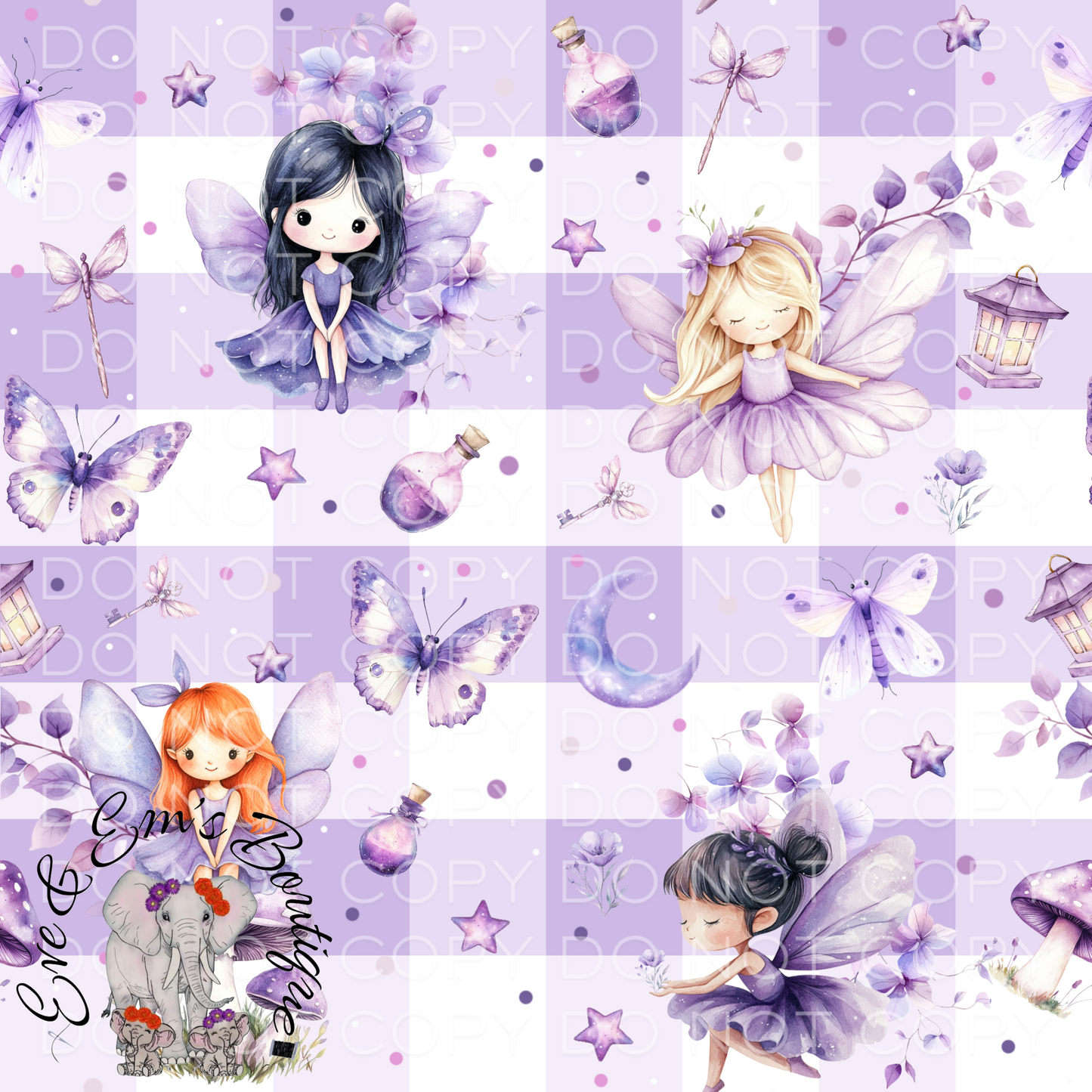 Whimsical Purple Fairies