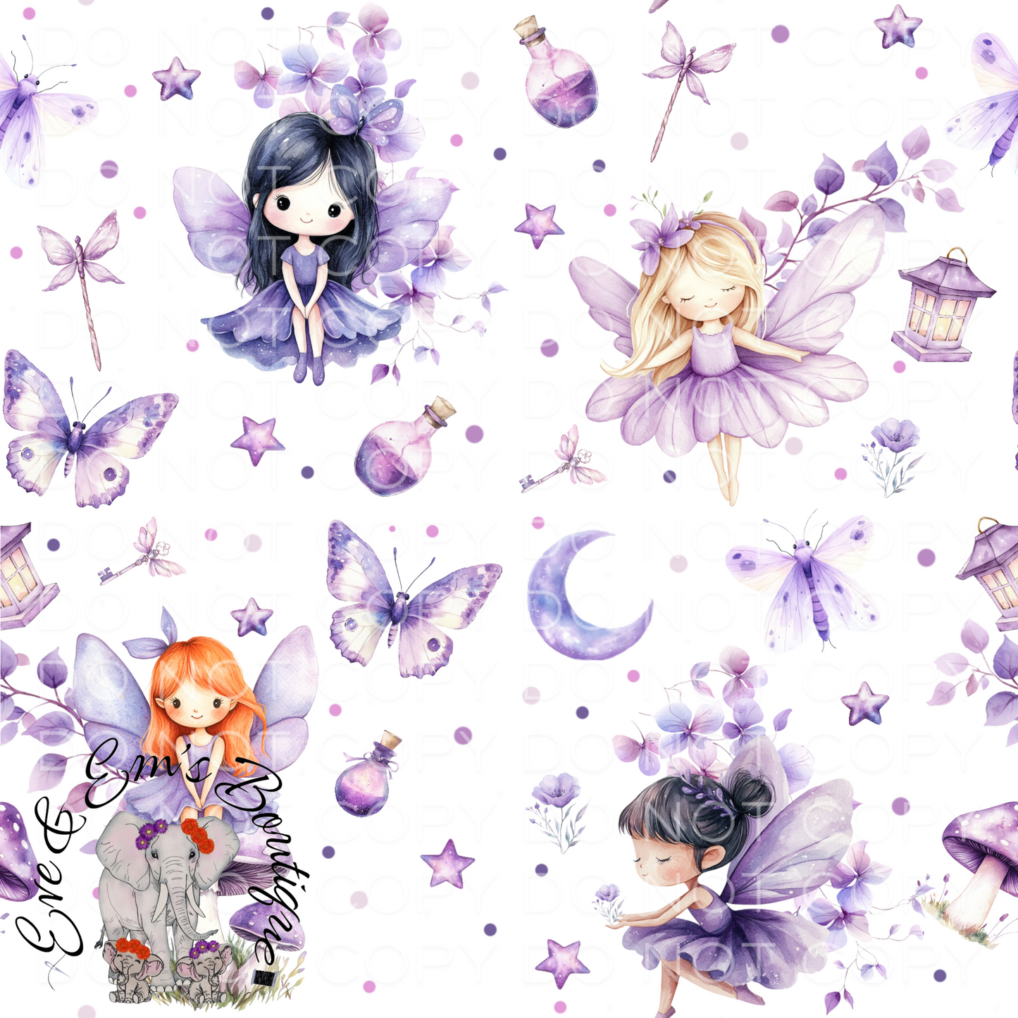 Whimsical Purple Fairies