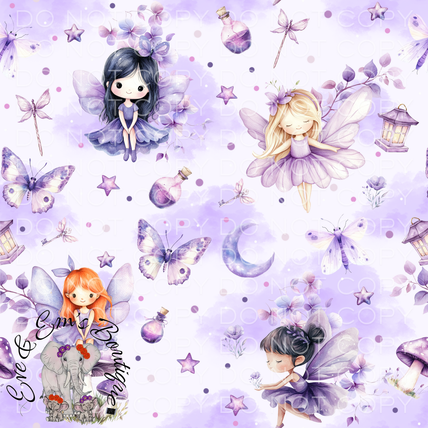 Whimsical Purple Fairies